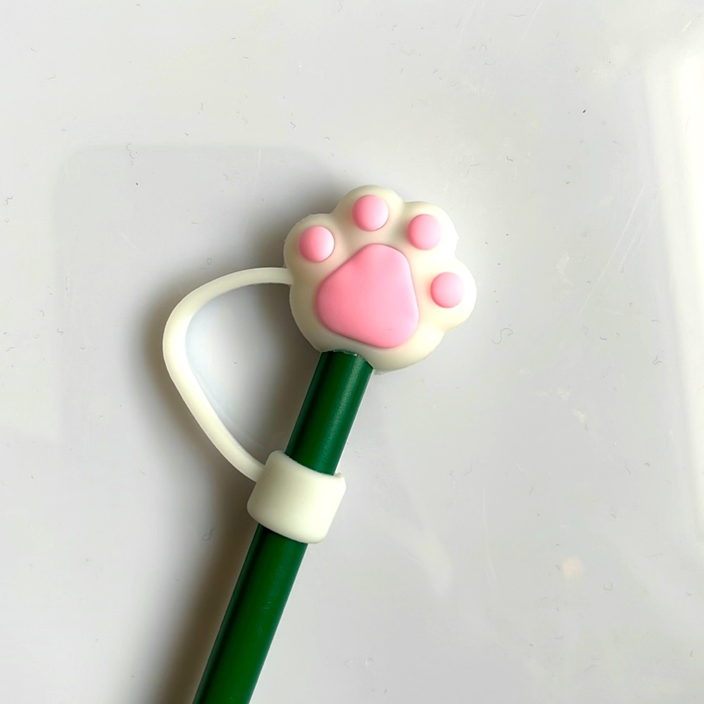 Silicone Paw Starbucks Straw Topper NEW